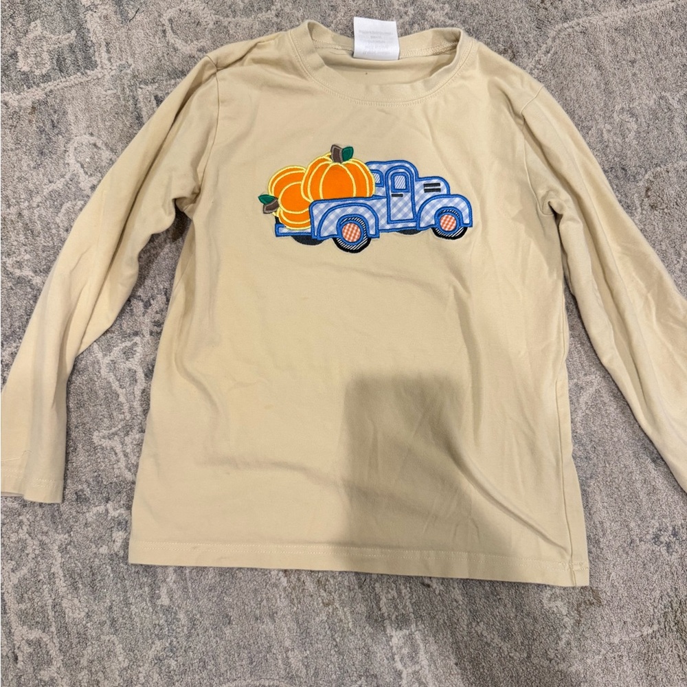 Boys size 7 fall pumpkin shirt